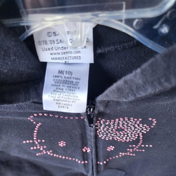Girls Hello Kitty Hoodie Zipper Jacket Size M(10) - Picture 5 of 5